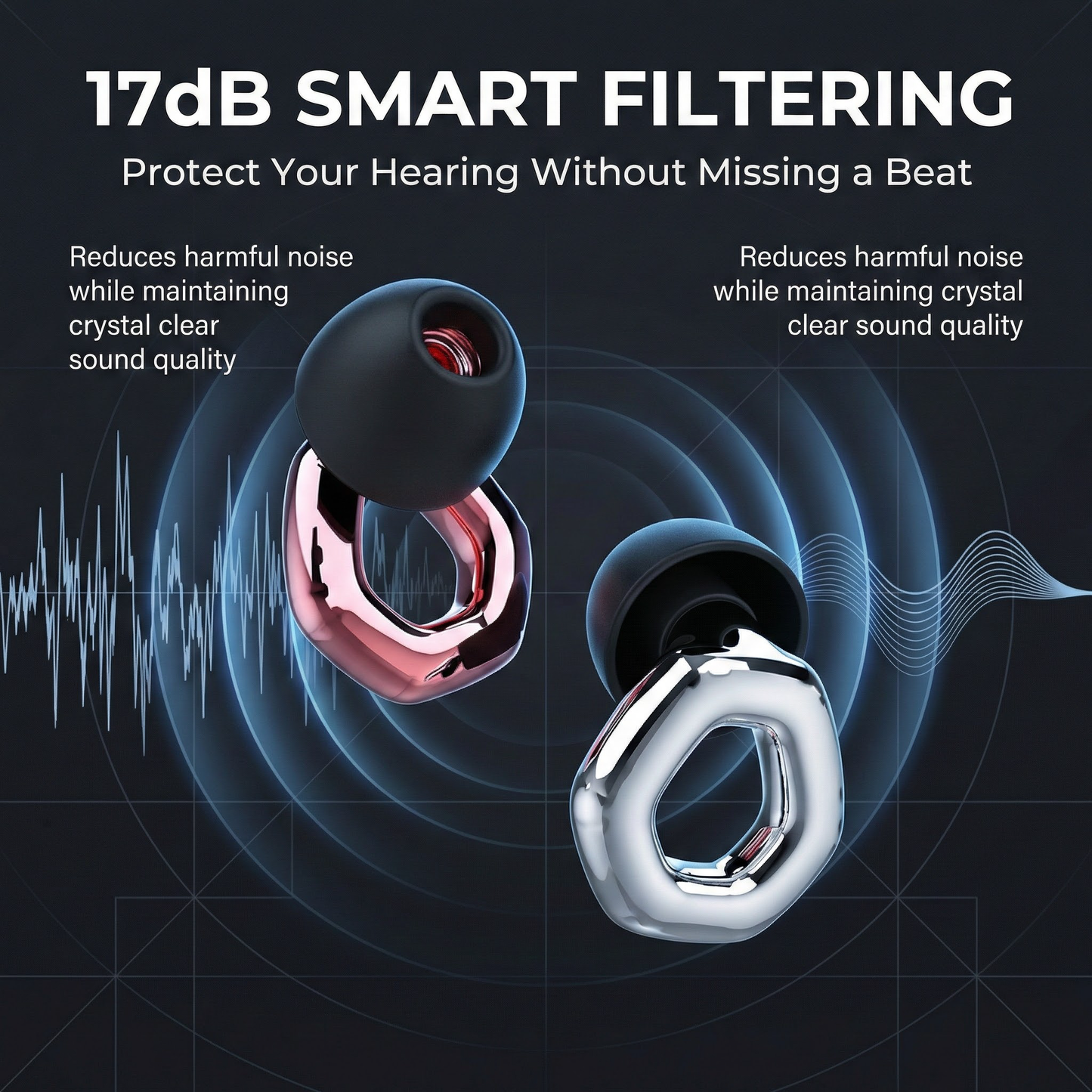 17db Noise-canceling earplugs